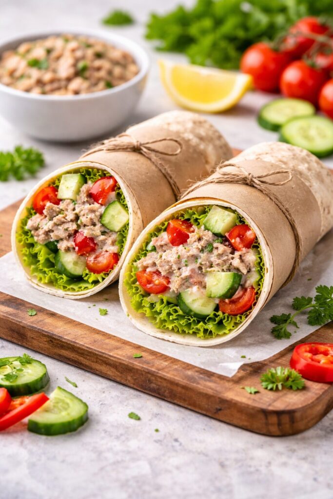 Fitness tortilla wrap s tuniakom